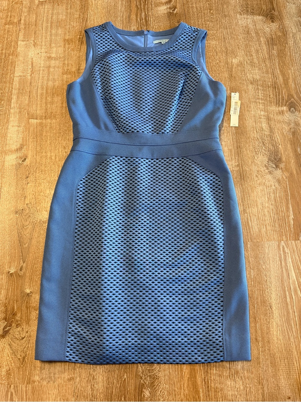 Antonio Melani NWT Blue Mesh Textured Sheath Dress Size 12 $159